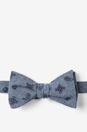 Blue Hunter Paisley Self-Tie Bow Tie