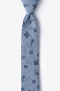 Blue Hunter Paisley Skinny Tie Photo (0)