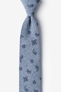 Blue Hunter Paisley Skinny Tie Photo (0)