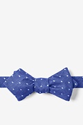 Blue Huntington Polka Dots Diamond Tip Bow Tie Photo (0)