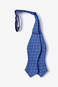 Blue Huntington Polka Dots Diamond Tip Bow Tie Photo (1)