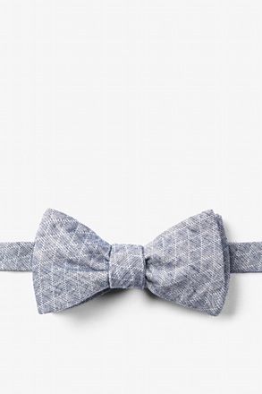 Blue Tangent Self-Tie Bow Tie