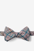 Bradford Plaid Blue Self-Tie Bow Tie Photo (0)