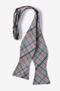 Bradford Plaid Blue Self-Tie Bow Tie Photo (1)