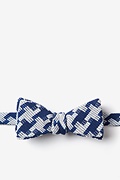 Buckeye Thick Blue Skinny Bow Tie Photo (0)