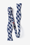 Buckeye Thick Blue Skinny Bow Tie Photo (1)