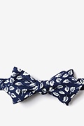 Florence Blue Diamond Tip Bow Tie Photo (0)