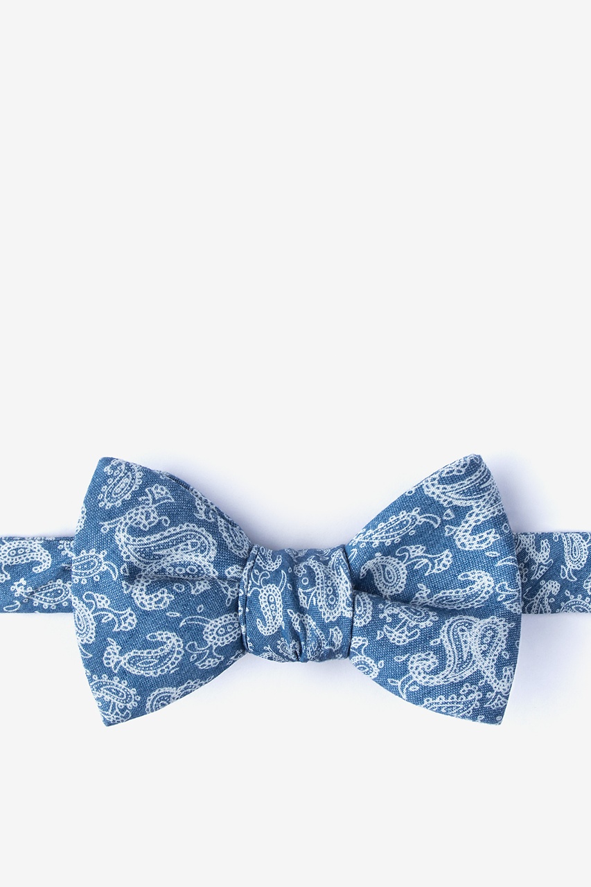 Goddard Blue Self-Tie Bow Tie Photo (0)