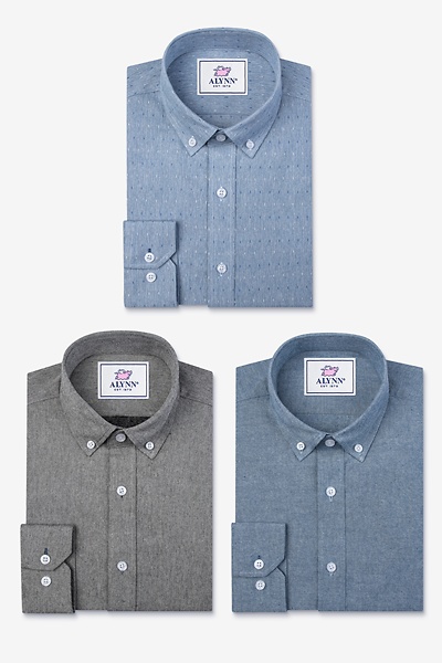 Blue Cotton Keep It Casual Shirt Pack | Ties.com