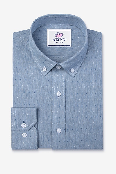 Image of Blue Cotton Mason Business Casual Shirt