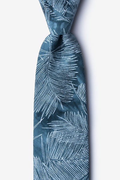 Blue Cotton Medina Extra Long Tie