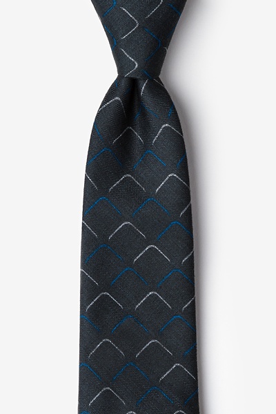 Blue Cotton Mesa Extra Long Tie