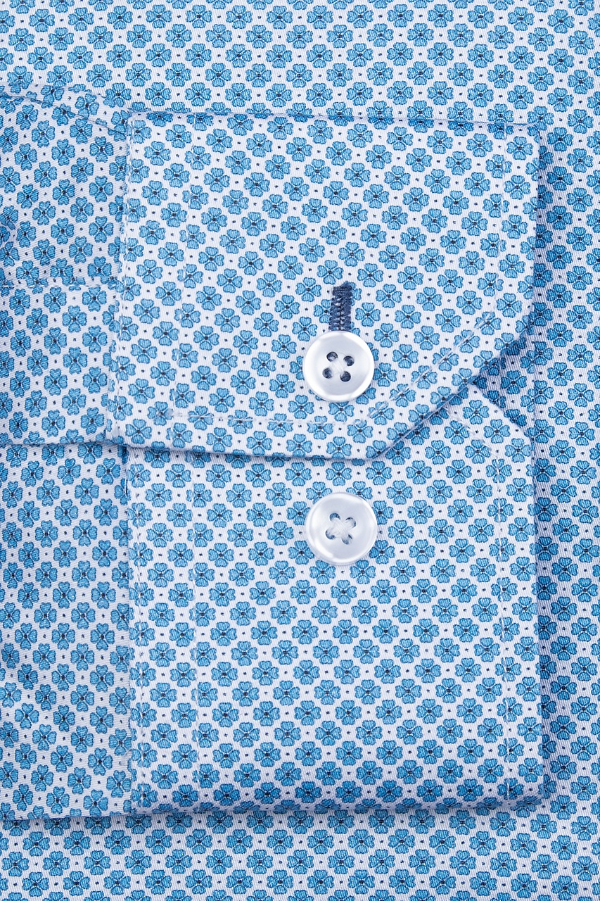 Blue Cotton Porter Dress Shirt | Ties.com