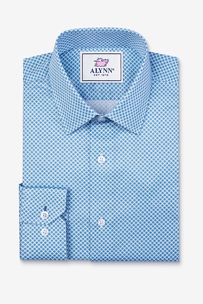 Blue Cotton Porter Dress Shirt | Ties.com