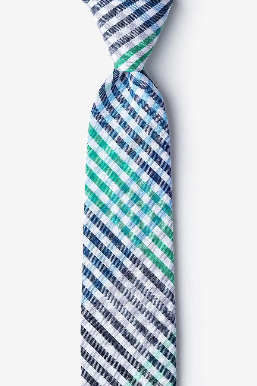 Blue Cotton Wilkson Skinny Tie | Ties.com