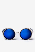 50's Steampunk Blue Revo Mirror Sunglasses Photo (0)