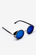 50's Steampunk Blue Revo Mirror Sunglasses Photo (1)