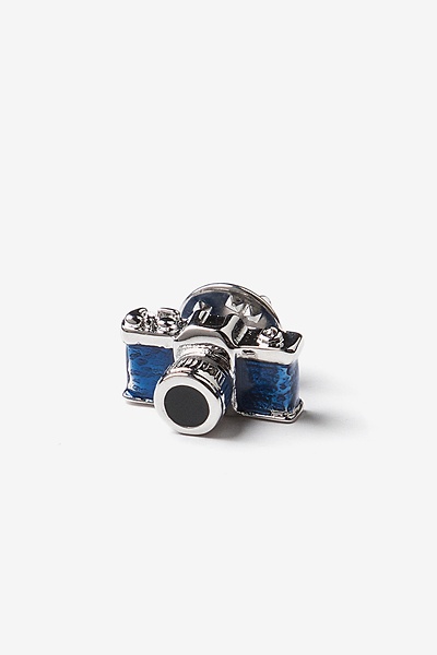 Blue Metal Camera Lapel Pin