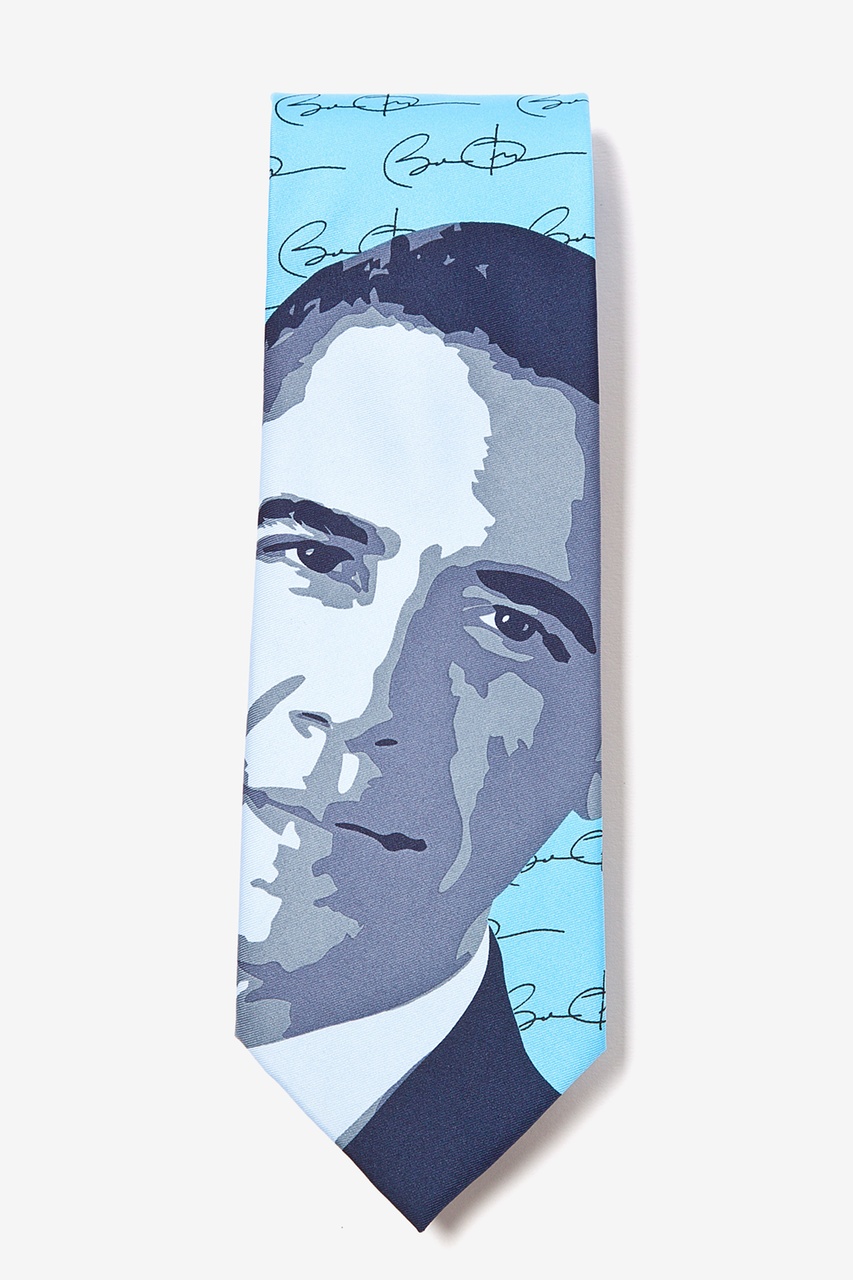 Barack Obama Blue Tie Photo (0)