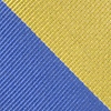Blue Microfiber Blue & Gold Stripe Pre-Tied Bow Tie
