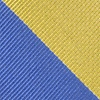 Blue Microfiber Blue & Gold Stripe Tie For Boys