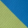 Blue Microfiber Blue & Lime Stripe Pre-Tied Bow Tie