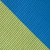 Blue Microfiber Blue & Lime Stripe Tie For Boys