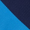 Blue Microfiber Blue & Navy Stripe Skinny Tie
