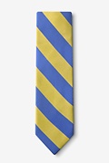 Blue & Gold Stripe Extra Long Tie Photo (1)