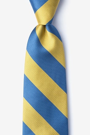 _Blue & Gold Stripe Tie_