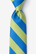 Blue & Lime Stripe Tie Photo (0)