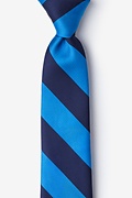 Blue & Navy Stripe Tie For Boys Photo (0)