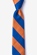 Blue Microfiber Blue & Orange Stripe