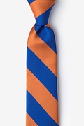 Blue & Orange Stripe Tie For Boys Photo (0)