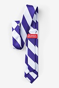 Blue & White Stripe Skinny Tie Photo (1)