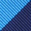 Blue Microfiber Blue & Navy Stripe Self-Tie Bow Tie
