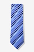 Blue Tonal Stripe Extra Long Tie Photo (1)