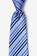 Blue Tonal Stripe Extra Long Tie Photo (0)