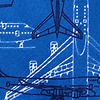 Blue Microfiber Boeing 747 Extra Long Tie