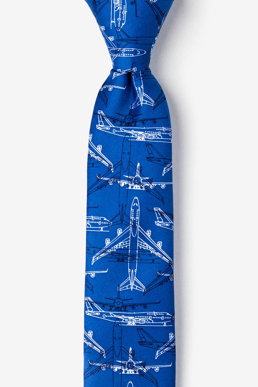 Boeing 747 Blue Skinny Tie Photo (0)