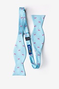 Breast Cancer Ribbon Blue Self-Tie Bow Tie Photo (1)