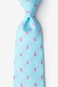 Breast Cancer Ribbon Blue Tie Photo (0)