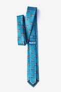 Corgi Dogs Blue Skinny Tie Photo (1)