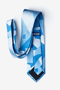 Geometric Camo Blue Extra Long Tie Photo (1)