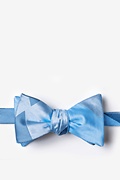 Geometric Camo Blue Self-Tie Bow Tie Photo (0)