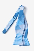 Geometric Camo Blue Self-Tie Bow Tie Photo (1)