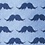 Blue Microfiber Mustache Repeat Self-Tie Bow Tie