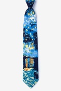 Night Stars on River by - Van Gogh Blue Tie Photo (0)