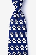 Paw Prints Blue Tie Photo (0)