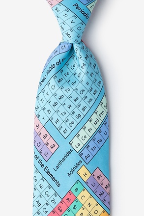 Periodic Table Blue Extra Long Tie
